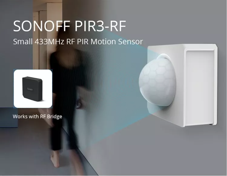 Imagen 3 de 4 de Sonoff Sensor Pir3-rf Detector De Presencia Infrarrojo